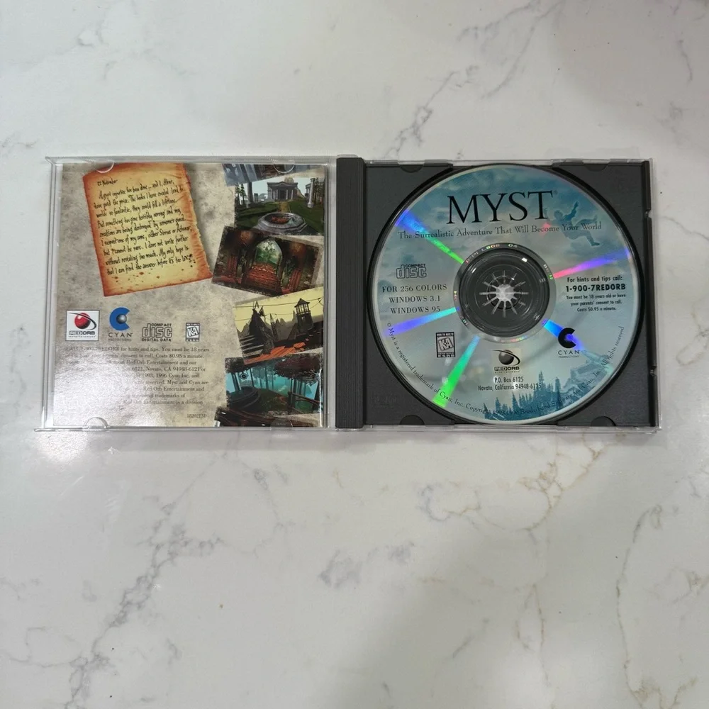 Myst Vintage PC Computer Video Game 1996 Windows 3.1 CD ROM With Jewel Case